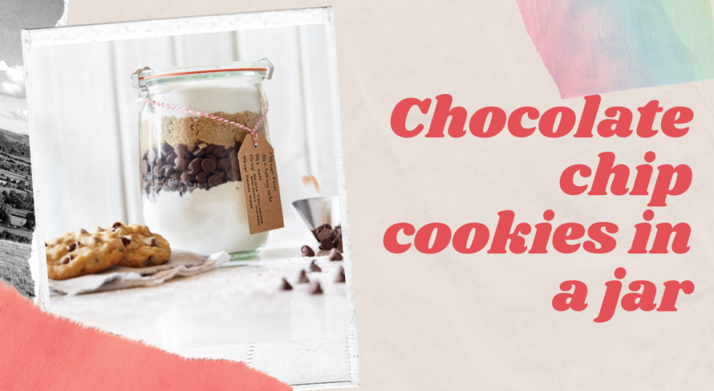 Chocolate chip cookies in a jar